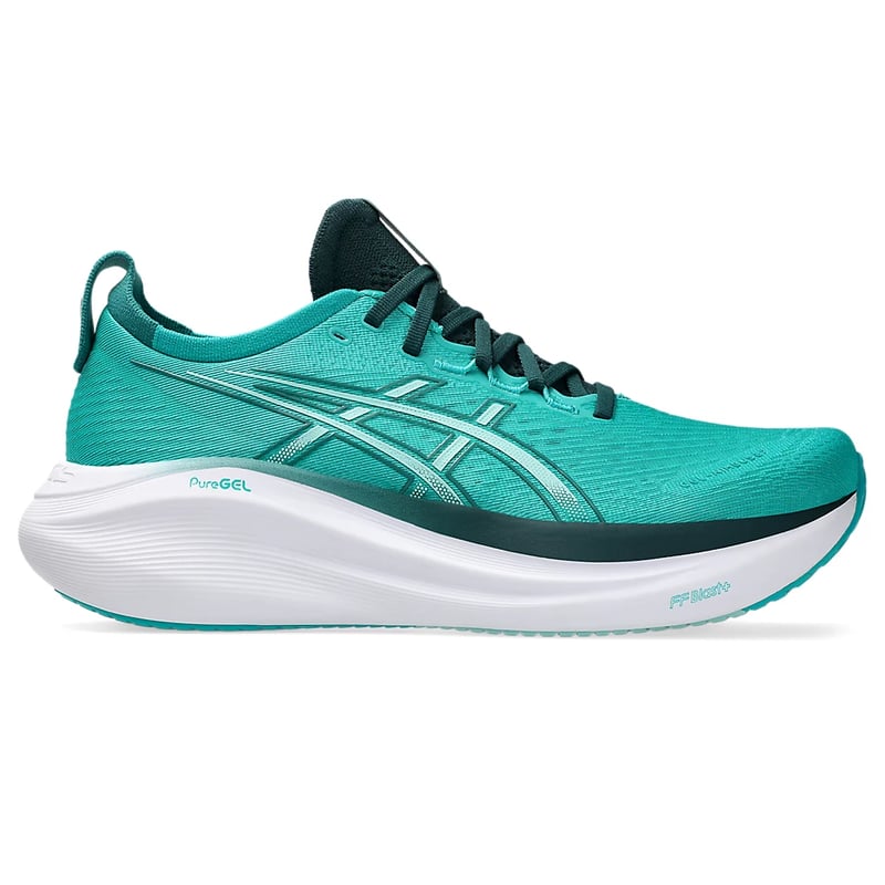 حذاء Asics Gel-Nimbus 27 Wave باللون الأزرق المخضر والأخضر الساكسوني