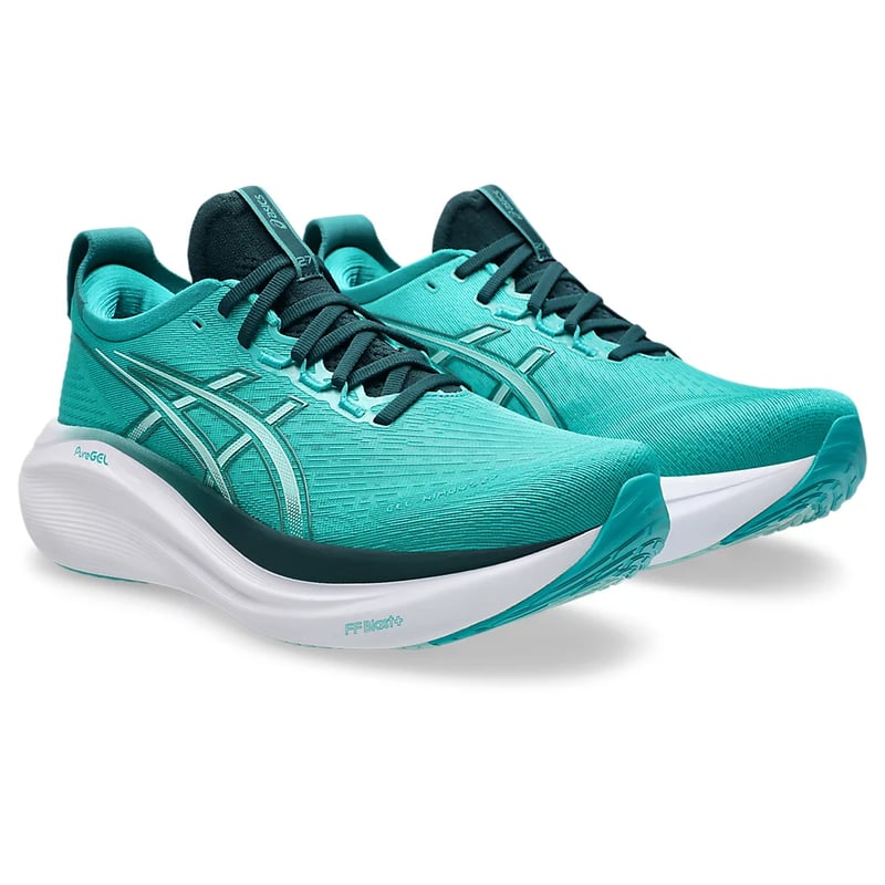 حذاء Asics Gel-Nimbus 27 Wave باللون الأزرق المخضر والأخضر الساكسوني